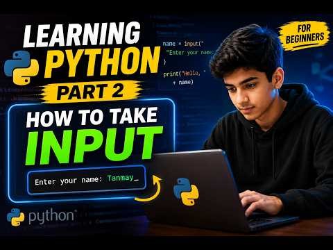 Learn how to take input in python |