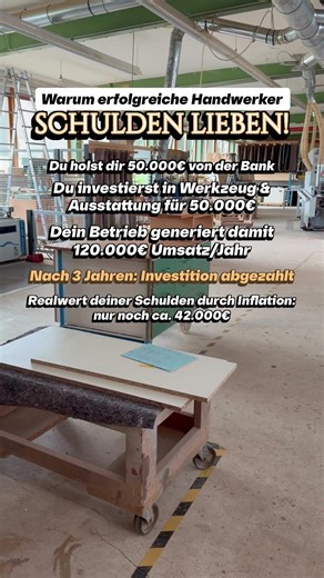 Warum erfolgreiche Handwerker Schulden lieben! #handwerk #cheftool #finanzstrategien #controller