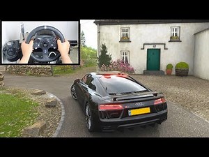 Forza Horizon 4 Audi R8 V10 Plus (Steering Wheel + Paddle Shifter) Gameplay