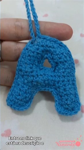 💙 Chaveiro Letra A – Amigurumi