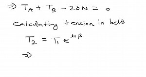 The uniform bar A B is supported by a rope that passes over...