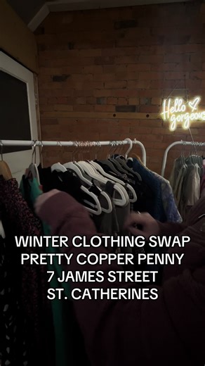 Winter clothing swap at Pretty Copper Penny!! ✨❄️ #shoplocal #stcatharinesontario #downtown #niagara #fyp