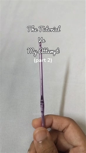Tutorial vs My attempt (part 2) | Moon & Star Keychain 🩷#crochet #shorts #fyp #diy