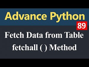 How to fetch Data from Table using fetchall Method in Python (Hindi)