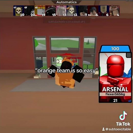 The True Arsenal Orange Team Experience… #roblox #shorts #robloxarsenal