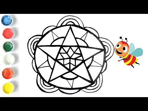 Easy Drawing for Kids | How to Draw and Paint Modern Christmas Parol | Filipino Christmas Decor