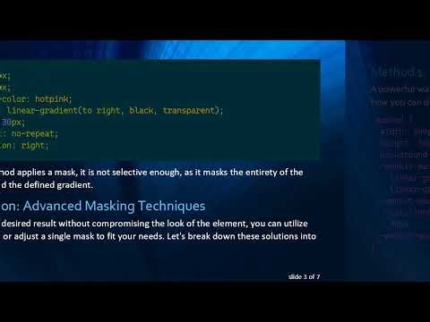 Mastering the CSS Mask Technique: How to Mask Part of an Element