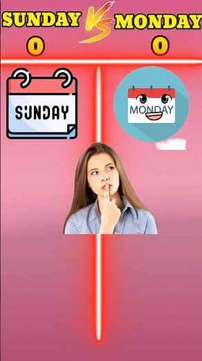 Sunday 🆚 Monday ❓#shorts #viral #trending