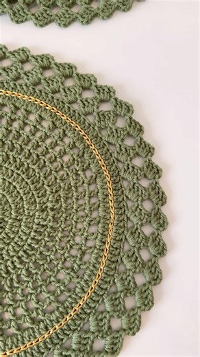 Clica no texto acima ⬆️ Sousplat de crochê fácil #crochet