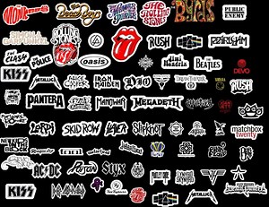 Music Lover Stickers, Edgy Rock & Roll Stickers, Retro Band Logo Stickers, Punk Music Stickers, Water Bottle Stickers, Phone Case Stickers - Etsy