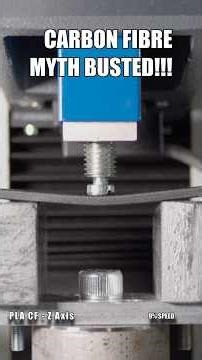 PLA vs PLA Carbon Fibre 3 point bending test. Guess who wins!