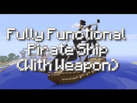 Minecraft Xbox 360: TU11 - Fully Functional Pirate Ship with Weapons (Fire Charge Cannons) (Xbox)