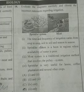 BIOLOGYds of food 18. Evaluate the diagrams carefully and choo... | Filo