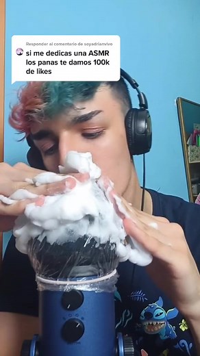 ASMR espuma de afeitar en el microfono. #asmr #asmrepsuma #asmrmasaje