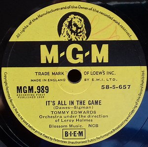 Tommy Edwards - It's All In The Game / Please Love Me Forever