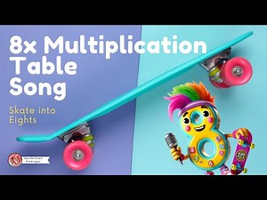 8 Times Table Song | 🛹 Skate into Eights | Punk Rock Multiplication Song