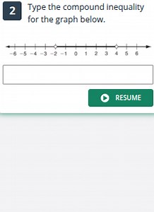 Type the compound inequality for the graph below.... | Filo