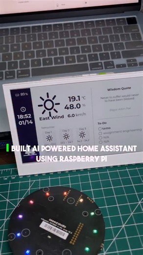 Udit Maurya on Instagram: "Tired of big tech listening in? 🤫 I decided to build my own fully customizable, AI-powered home assistant using a Raspberry Pi and the Seeed Studio ReSpeaker 4-Mic Array. ​No data tracking, just pure open-source power. From real-time weather updates to custom voice commands, this DIY setup is the ultimate privacy upgrade for any smart home. 🛠️✨ ​What feature should I code next? Drop your ideas below! 👇 ​ #RaspberryPi #HomeAssistant #OpenSource #DIYTech #SmartHome Pr