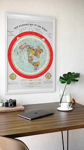 2-Versions Flat Earth Map Alex Gleason 1892 New Standard Map of the World Remastered Hi-Res Digital Download 300DPI Printable Classic Realm