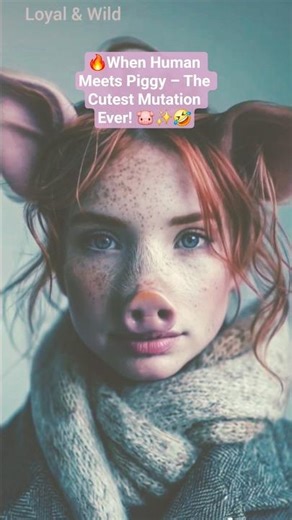 🔥When Human Meets Piggy – The Cutest Mutation Ever! 🐷✨🤣 #fusion #ai #pepperpig #peterpanda #fypシ