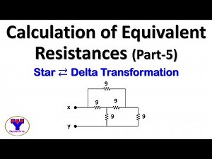 Star Delta Transformation Solved Problems | Calculation of equivalent resistance Part 5