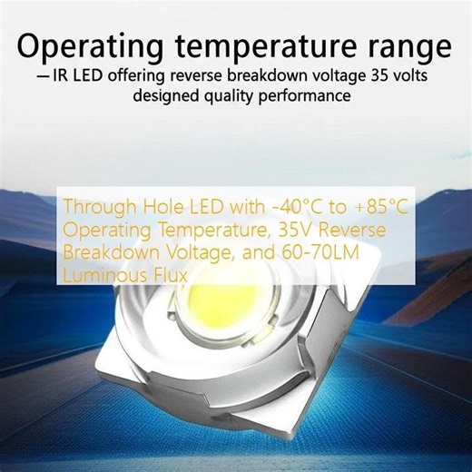 High Performance Through Hole LED 60-70LM 85C