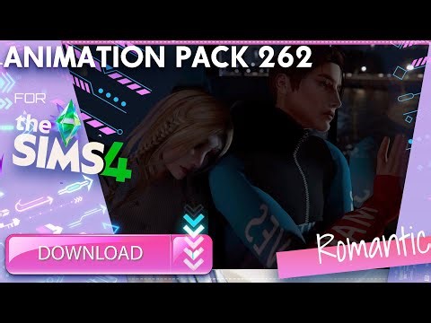 ANIMATION COUPLE PACK 262 DOWNLOAD SIMS 4 Talk Love Height Difference Romantic Bus Car Sitting Kiss