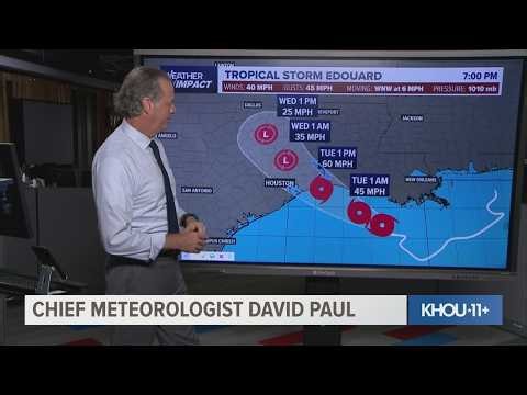 Tropical update: Tropical Storm Edouard moves toward the Texas coast | Tracking Edouard