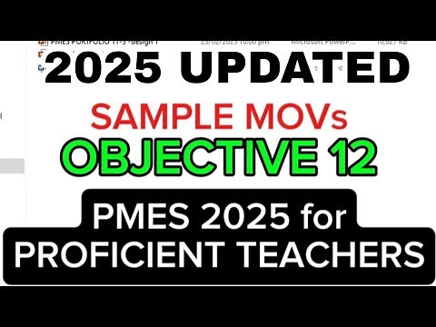 PMES 2025 /MOV Objective 12
