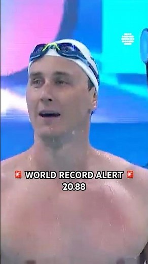 Witness history! 🤯 Cameron McEvoy with the new 50m Freestyle WR: 20.88 🚀 #worlrecord #swimming