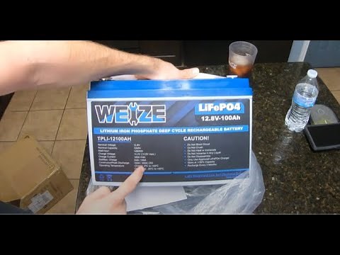 Amazon Lifepo4 100 ah battery Weize unboxing