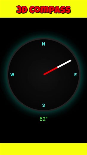 1️⃣ Mobile Compass App 🔥 HTML CSS JavaScript | Real Direction Finder