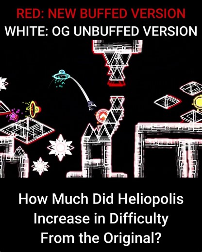 How Much did HELIOPOLIS increase in Difficulty from the Original? #geometrydash #gd #games #gaming