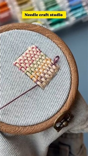 visible mending on pant #embroidery #diynstitch #handbroidery#diy #ytshorts#art#loopstitch#yt#jeans