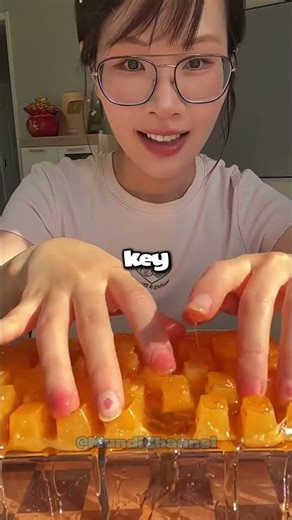 ASMR gelatin keyboard #oddlysatisfying #trending