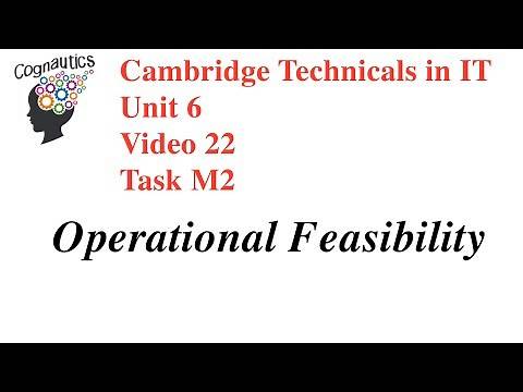 Cambridge Technicals Level 3 IT Unit 6 - Video 22 - M2 - Operational Feasibility