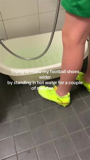 Widen Your Football Shoes Using Hot Water