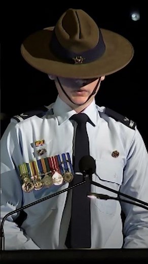 Ziggy Till Delivers Anzac Day Ode At Sydney Dawn Service in Martin Place