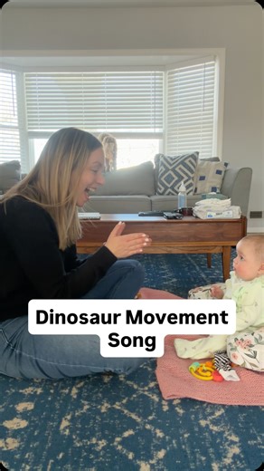 Baby Bandstand - Ms. Alyssa on Instagram: "ROAR & STOMP 🦖🎶 Here’s an easy Dinosaur Movement Song to do at home! 👶 Babies: tap those tiny feet to the beat 🧒 Big toddlers: follow along as you stomp and roar with me! Perfect for getting wiggles out, building coordination, and having a whole lot of dino-sized fun 💚 Save it, share it, and tag a little dinosaur who needs to move today! #BabyBandstand #DinosaurSong #MovementForBabies #ToddlerMovement #MusicAndMovement LearnThroughPlay"