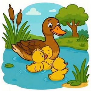 five little ducks #funforkids #childrenmusicvideo #cartoon cartoon animation