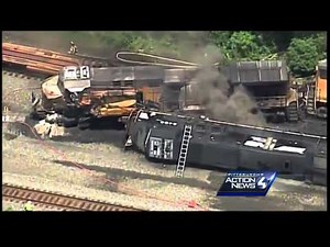 Freight train cars derail, catch fire in Sewickley