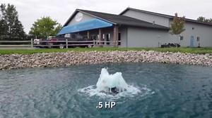 Scott Aerator Boilermaker Pond Aerator - 1/2 HP 115V Surface Aerator with 70ft Electric Cord - Low Profile High Volume Pond Aerator for Small & Large Ponds - Efficient Pond Aeration System