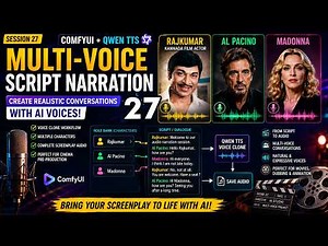 27 Create Multi-Voice Screenplay Audio Narration in ComfyUI Using Qwen TTS | AI Voice Clone Workflow