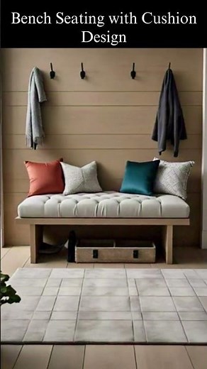 Stylish & Cozy Bench Seating with Cushions – Comfort Meets Design #shorts