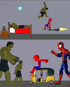 Hulk Vs Spiderman Vs Baby Hulk Vs Baby Spiderman The Funny Video #spiderman #hulk #superhero #funny #cartoonfun | Toons Forever