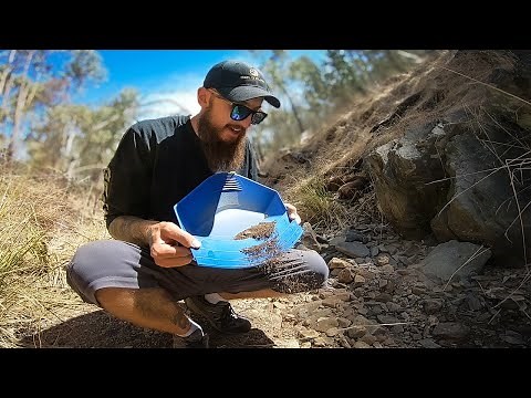 Panning For Gold With No Water! (How to Dry Pan!)