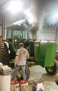 Geoffrey Burgess on Instagram: "Inline injection pumps will pump some air through the lines. The rotary Roosa Master pumps will not. This one is the Bosch inline pump so crack a couple of injector lines open and a few good pumps of the hand primer and we are away. If you look closely you can see the two open lines shooting fuel out untill I get them closed again. This tractor will head off to the dyno tester to be broke in. It is very important for the piston rings to be bedded in under power ri