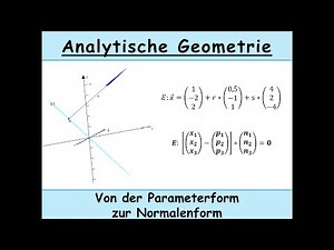 Parameterform einer Ebene in Normalenform umwandeln (Mathe | Analytische Geometrie | Kreuzprodukt)