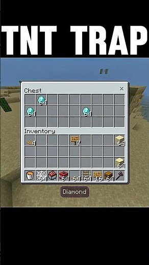 Minecraft desert temple chest item trap tutorial#minecraft #shorts