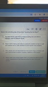 What is the controlling idea of the article "Counting like the ... | Filo